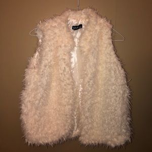 Fur Off White Vest.
